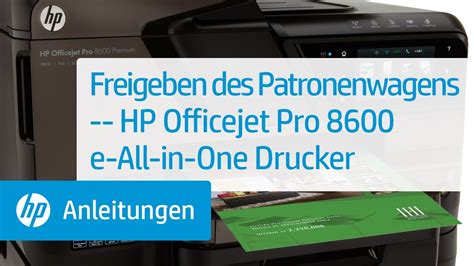 Easily print, scan and copy using this compact, affordable all in one with built in wireless connectivity. Freigeben des Patronenwagens -- HP Officejet Pro 8600 e-All-in-One Drucker - YouTube