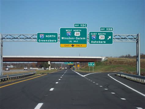 I 85 North Exits 113c And 113b Overheads For I 74 And Us Flickr
