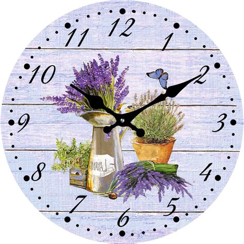 Modern wall clock, shabby chic wall art, 3d wall flower, unique large wall clocks, colorful clock, large wall art, impasto art, best selling clock 100% handmade every second counts! Vintage Country Shabby Chic Kitchen & Living Room Wall ...