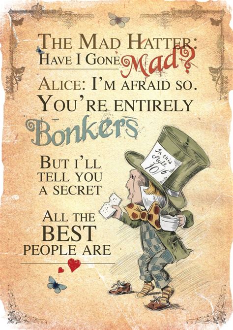 Artwork Should Be Fun — Alice In Wonderland A4 Poster Art Mad Hatter