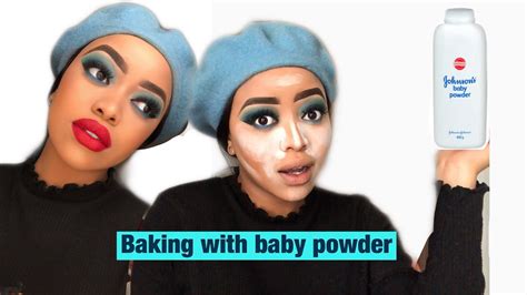 Using Baby Powder To Bake My Face Does It Work Makeup Hacks South African YouTuber Busi Kesi