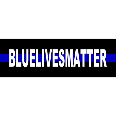 Blue Lives Matter Thin Blue Stripe Bumper Sticker Blue Lives Matter