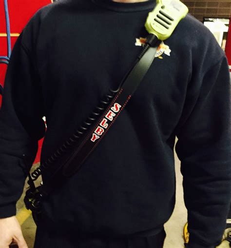 Firefighter Radio Strap Custom Leather Fire Radio Strap Ems Strap