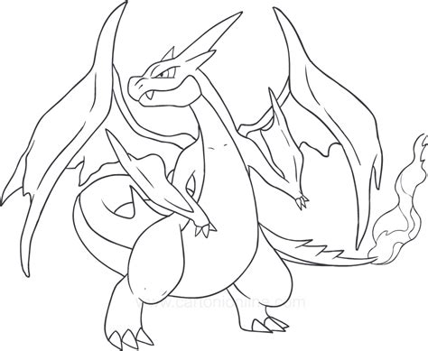 Charizard X Coloring Page