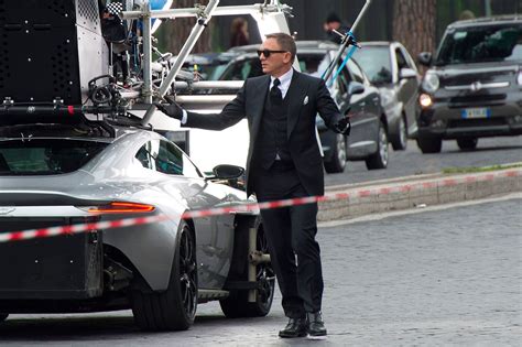 Bond Behind The Scenes Spectres Movie Cars Hit Rome Daniel Craig