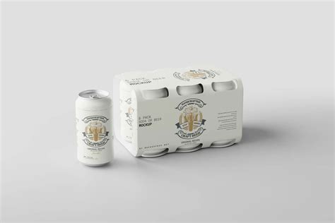 Soda Or Beer Can Six Pack Mockup Mockup Free