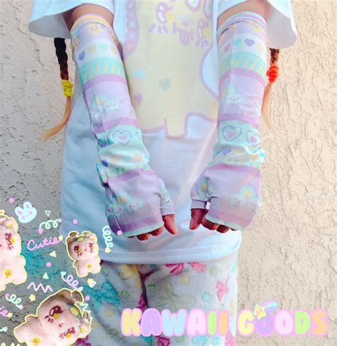 Kawaii Yume Kawaii Rainbow Gloves Kawaii Gloves Cute Gloves Etsy