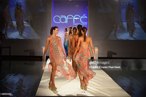 Models Walk The Runway At The Caffe Swimwear Ss16 Collection During