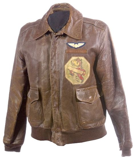 Uniform Wwii Us Army Air Corps Flight Jacket Leather 61 Bomb Sq