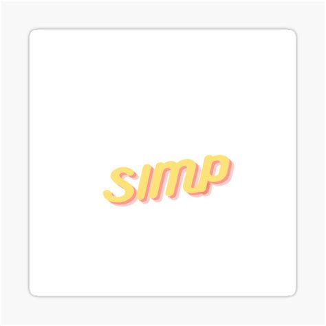 Simp Sticker For Sale By Tinywiney2 Redbubble