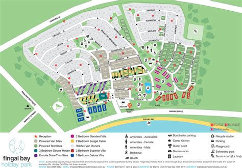 Park Map Port Stephens Accommodation Beachside Holiday Parks