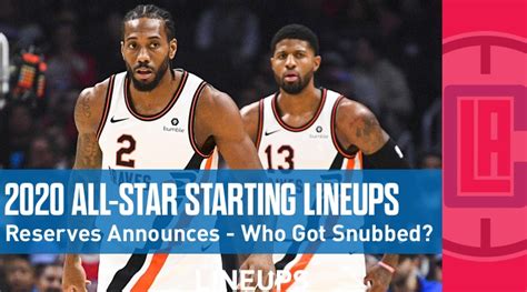 Whatever happens over the next few weeks, the lakers' starting lineup will easily be one of the best in the nba when the new season starts and they'll have some great options off the bench as. All-Star Starting Lineups 2020: Reserves Announced with ...