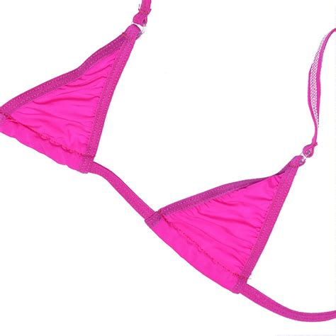 Buy TiaoBug Women Micro G String Bikini 2 Piece Sliding Top Thong Small