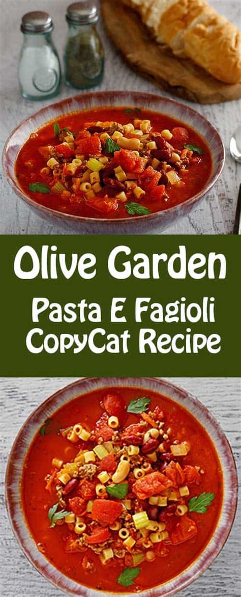 Copycat Olive Garden Pasta E Fagioli