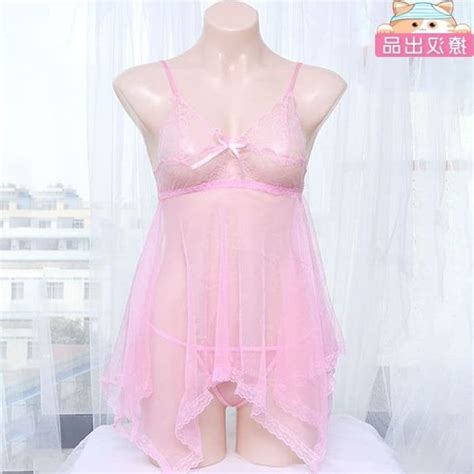 Jual Baju Tidur Sexy Lingerie Seksi Dress Ukuran Besar Xl Warna Pink Di