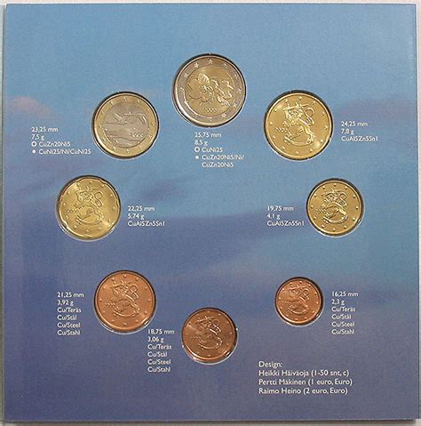Finland Euro Intro Set Triple Set 1999 2001 Euro Coinstv The