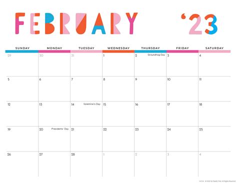Colorful Printable Calendar For Moms IMOM
