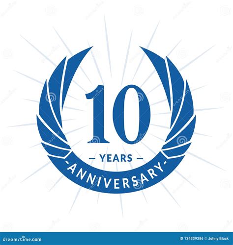 10 Years Anniversary Design Template Elegant Anniversary Logo Design
