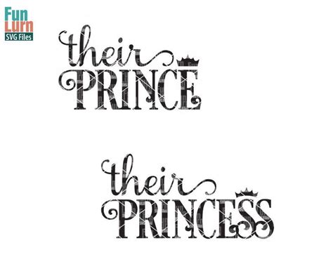 Their Prince Svg Their Princess Svg Crown Baby Girl Baby Etsy