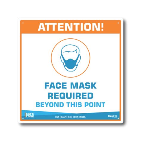 Safe Zone Face Mask Required Sign Devco Consulting
