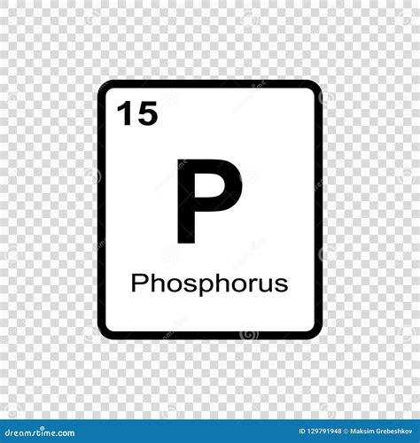 Chemical Element Phosphorus Stock Illustration Illustration Of