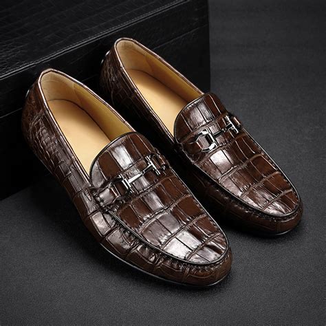 Casual Alligator Penny Loafers Driving Style Moccasin Shoes