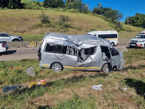 A Taxi Rollover By The Umhali River Bridge On The N2 Leaves 13 Injured