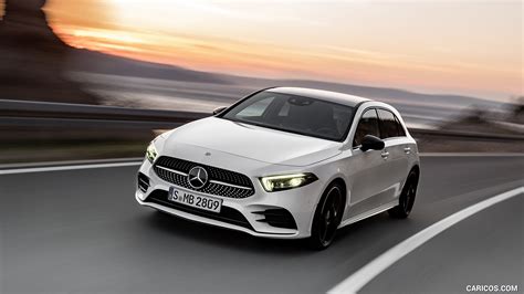 2019 Mercedes Benz A Class Color Digital White Pearl Front Caricos