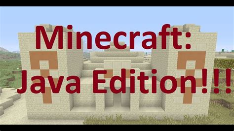 Minecraft Java Edition Youtube