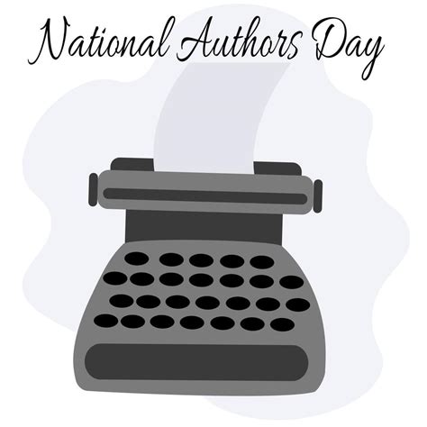 National Authors Day Idea For Poster Banner Flyer Or Postcard
