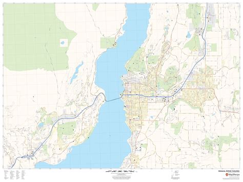 Kelowna Map Bc Canada