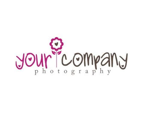 Photography Logo And Watermark Pre Made For Photographer Cute Flower Etsy