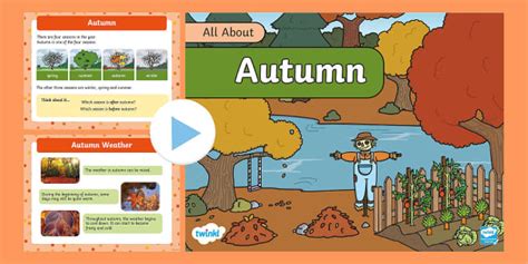 Kindergarten All About Autumn Information Powerpoint Twinkl