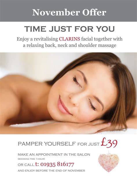Just For You November Offer Margaret Balfour Clarins Beauty Salon And Day Spa Sherborne Dorset