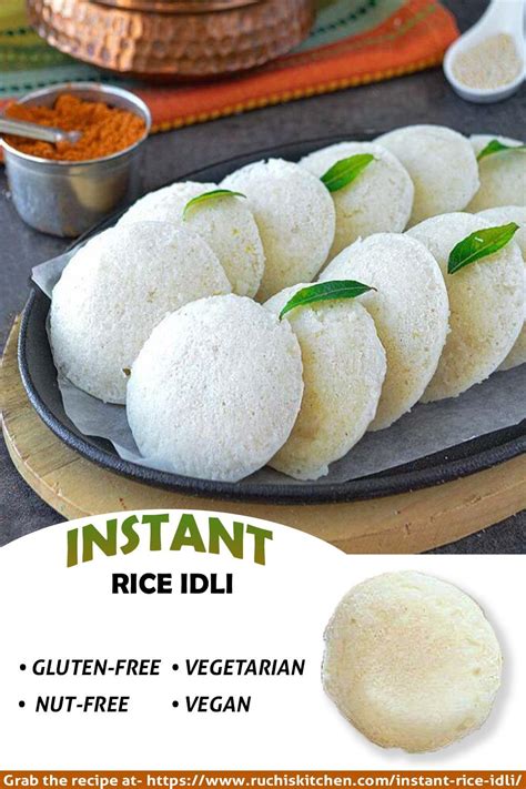 Soft And Fluffy Instant Rice Idli Steamed Cakes Prepared With Rice