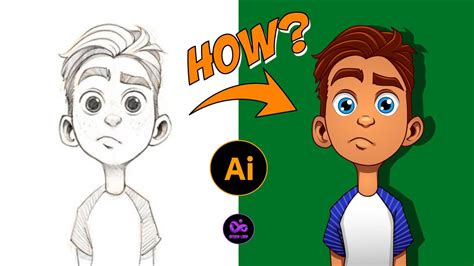 How To Create A Cartoon Character With Adobe Illustrator Cc Youtube