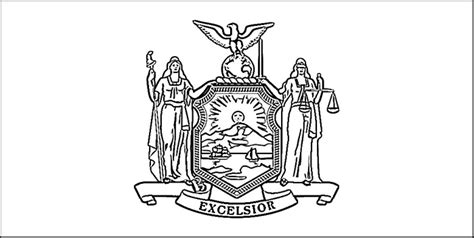 Effortfulg New York State Flag Coloring Pages