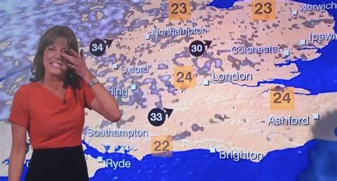 Louise Lear Twitter Weather Presenter Loses It Live On The Bbc News
