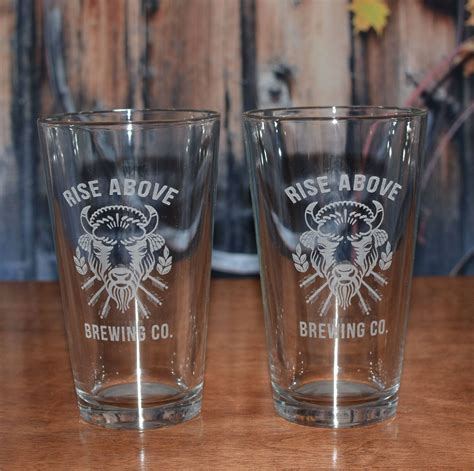 2 Personalized Pint Glasses 16 Oz Created By You