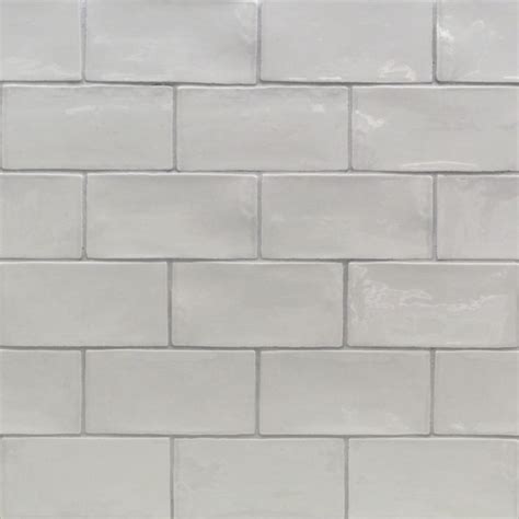 Lancaster Dove Gray 3x6 Polished Ceramic Tile Splashback Tiles
