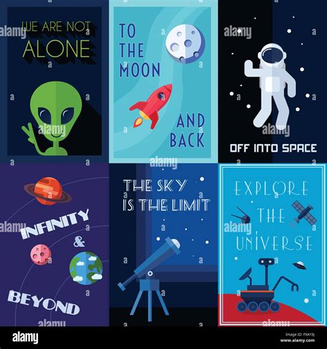 Space Poster Set Stock Vector Image And Art Alamy