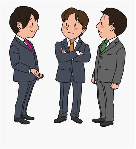 Chatting Businessmen Clip Art Business People Transparent Cartoon