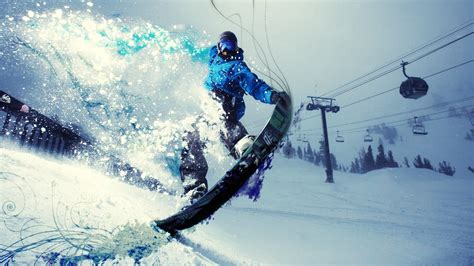 Black Snowboard Snowboarding Sport Digital Art Snow Hd Wallpaper