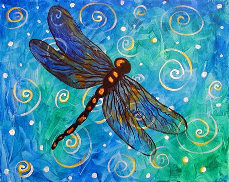 Whimsical Art Paintings Dragonfly Painting Painting