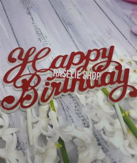 Jual Topper Cake Kue Happy Birthday Tusukan Kue Ultah Dekorasi Cupcake