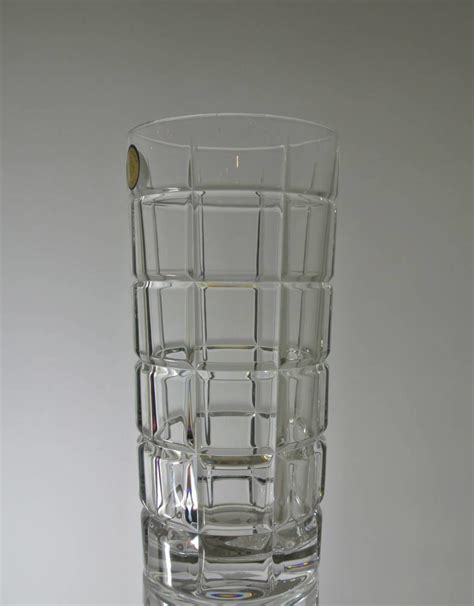 Beautiful Bohemia Crystal Tall Drining Cocktail Glass Cut Squares European Splendor®