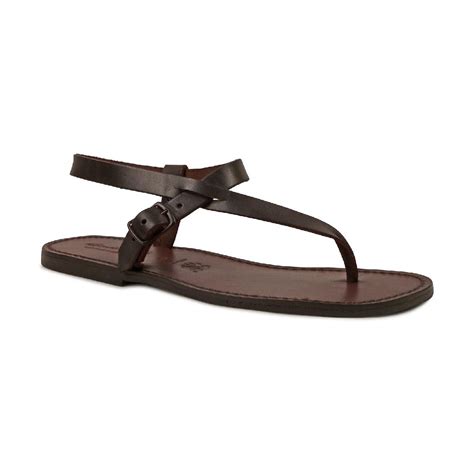 handmade brown leather thong sandals for men gianluca the leather craftsman