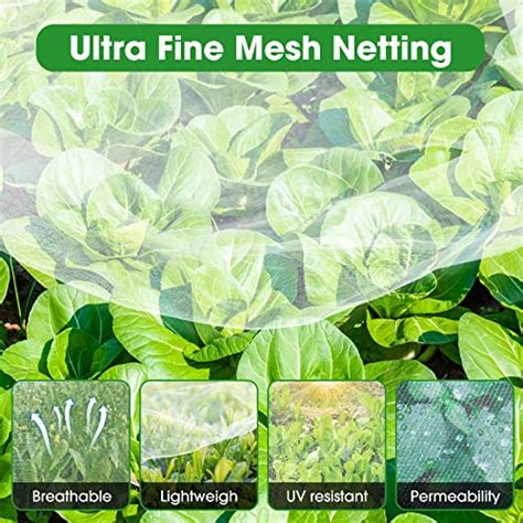 Unves 10x20 Garden Netting Mosquito Netting Plant Covers Insect Bird
