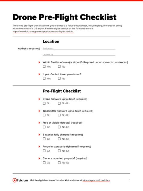 Fillable Online Drone Preflight Checklist Things You Need To Know Fax