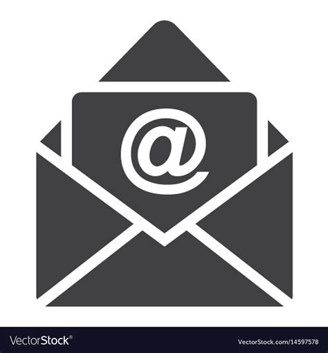 Email Solid Icon Envelope And Website Royalty Free Vector